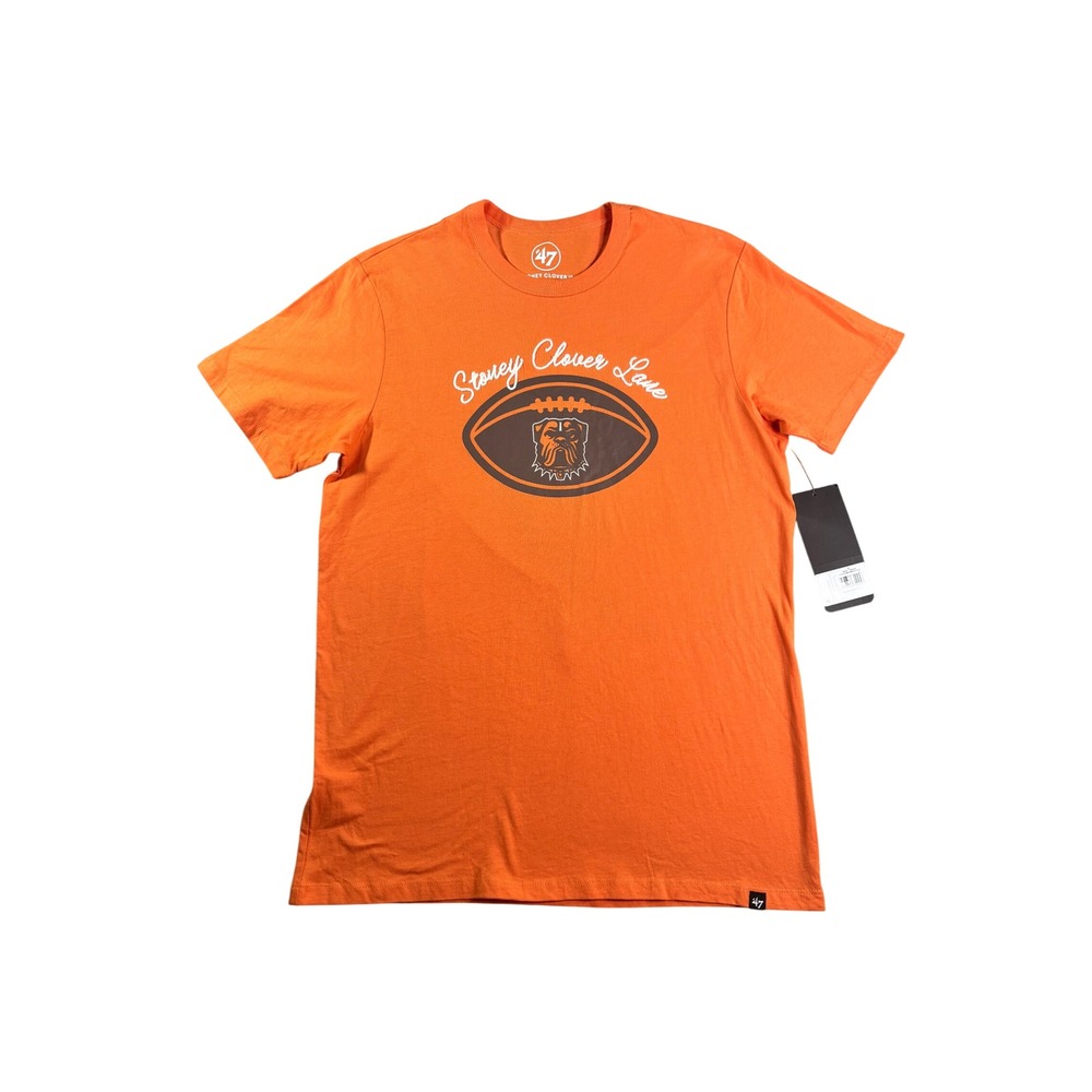 47 Brand Stoney Clover Lane Cleveland Browns Orange T-Shirt Mens Medium New